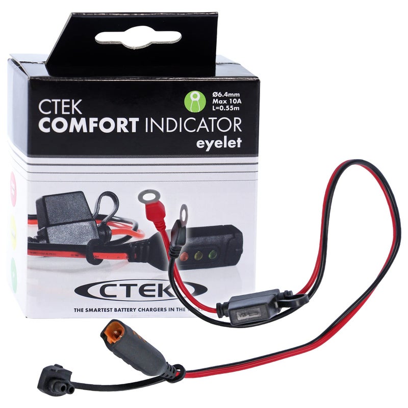 CTEK INDICATOR EYELET M6, LED Indicator Showing Battery Charge Status, 6 mm Eyelet, Permanent Connection for Hard-To-Reach Batteries, For All 12V Lead-Acid Batteries & CTEK Chargers up to 10A - Image 1